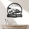 Metal Race Car Wall Art, Racing Enthusiast Gift, Garage Decor, Vintage Tin Sign, Metal Sculpture