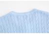 Plus Size Women's Round Neck Cable Knit Cardigan, Long Sleeve, Core-Spun Yarn, Autumn 2025 Collection