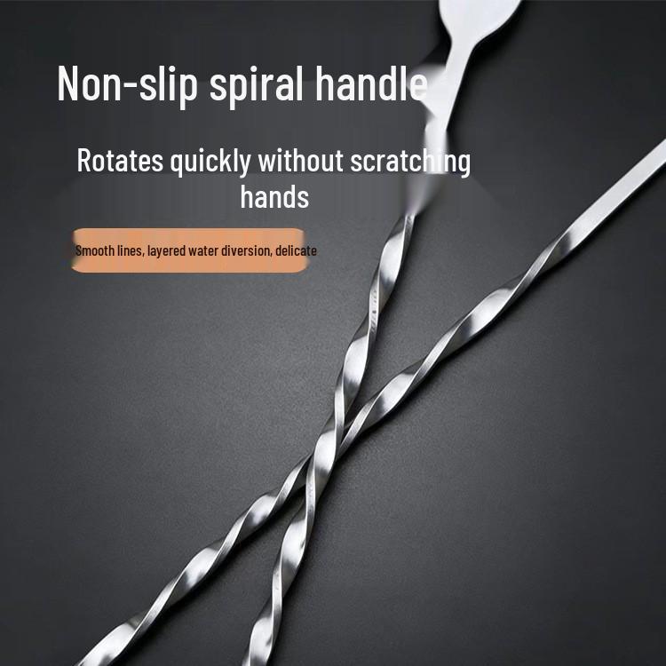 304 Stainless Steel Long Handle Double Head Bar & Coffee Stirring Spoon