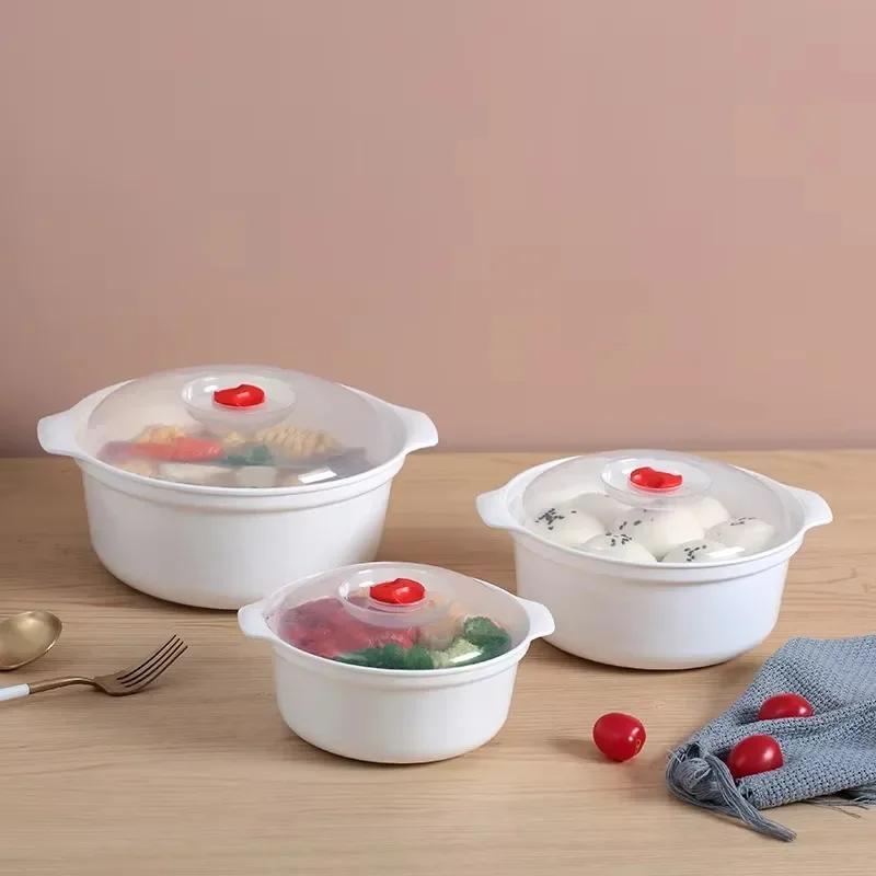 Forno a Microonde Scatola Speciale Pentola per Zuppa Riscaldata Riso Cotto al Vapore Panini Cotti al Vapore Caldi con Coperchio Strumento da Cucina Ecologico per Alimenti