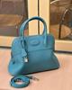 Genuine Cowhide Leather Bowling Handbag, Large Capacity, Versatile Single Shoulder/Crossbody Women's Bag