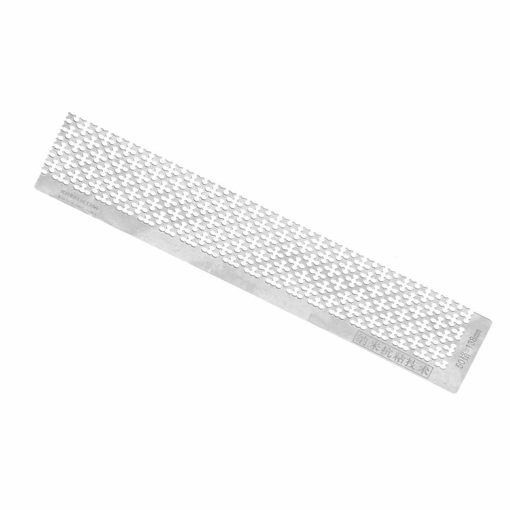 Rhinestone Painting Ruler Stainless Steel Blank Grids Point Drill Pen Ruler for 5D DIY138MM