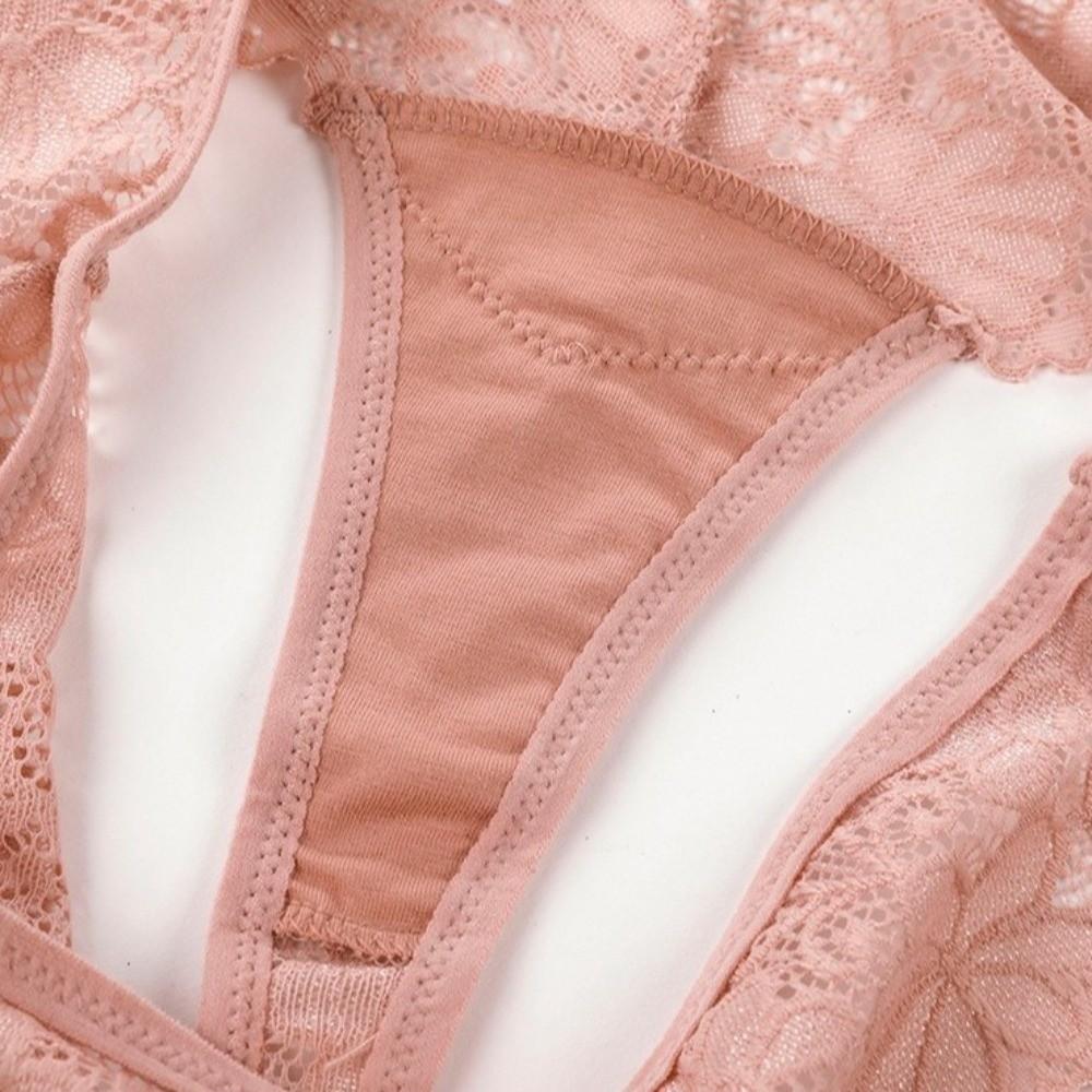 Thong Lace Panties Bow Mesh Lace Briefs Lingerie Underwear for Women Lady
