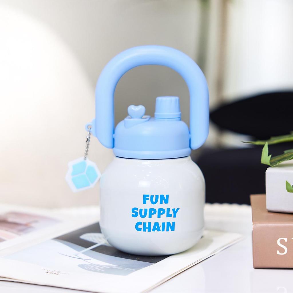 New Creative Double-Drink Insulated Stainless Steel Outdoor Straw Cup