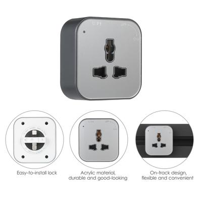 Uniwersalne 3-stykowe gniazda szynowe Gniazdo szynowe zasilające Wszechstronne elektryczne mobilne gniazdo szynowe