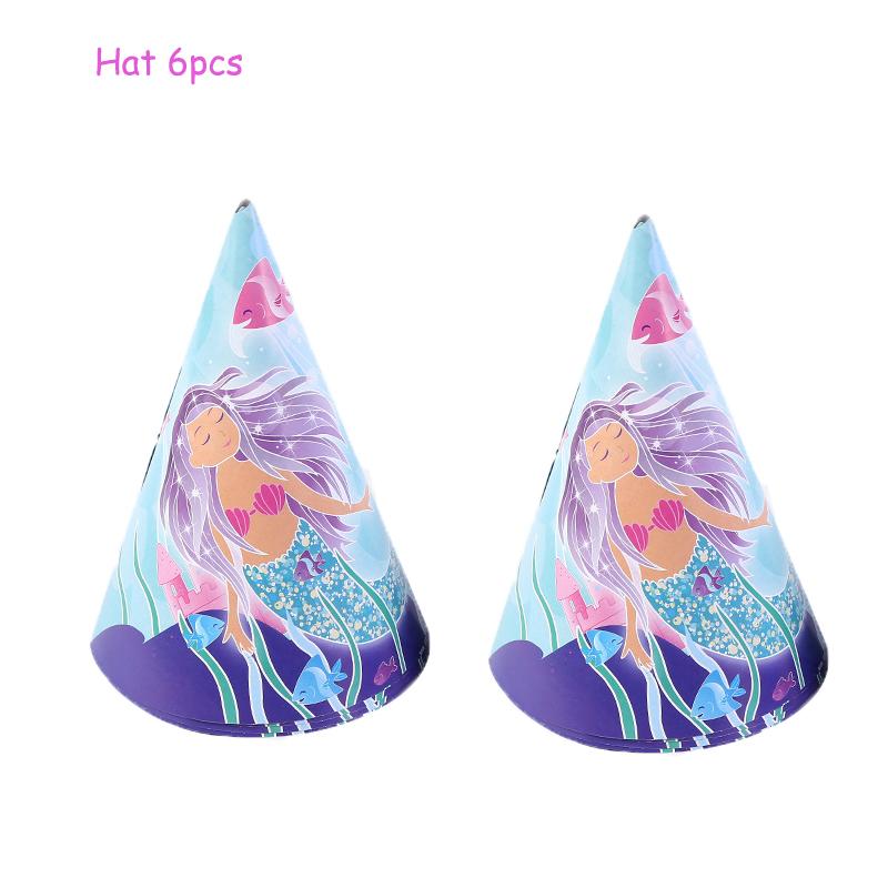 Birthday Party Set Mermaids Party Tableware Paper Cups Plate Latex Balloons Baby Shower Party Decor Kids Favors Party Supply