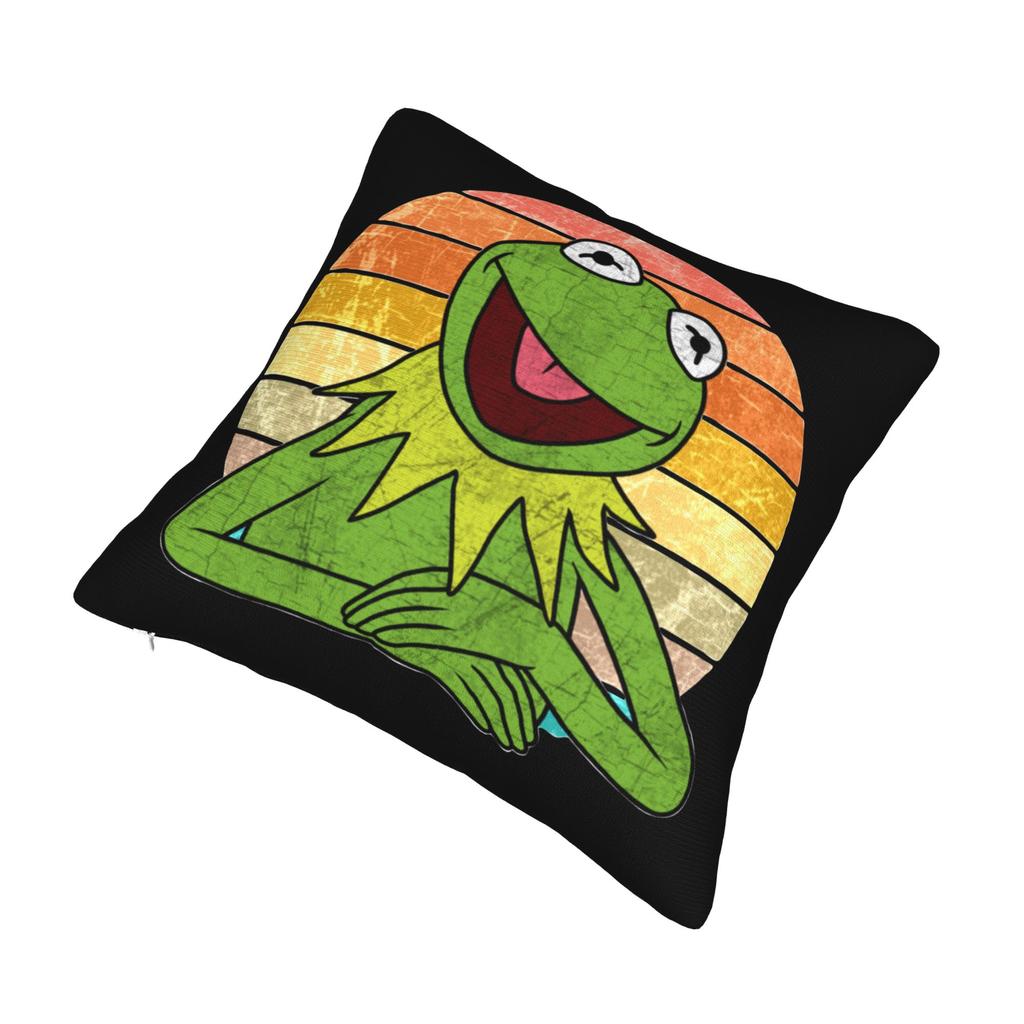 Kermit The Frog Square Pillow Case Polyester Decorative Pillow , Awesome Pillowcase