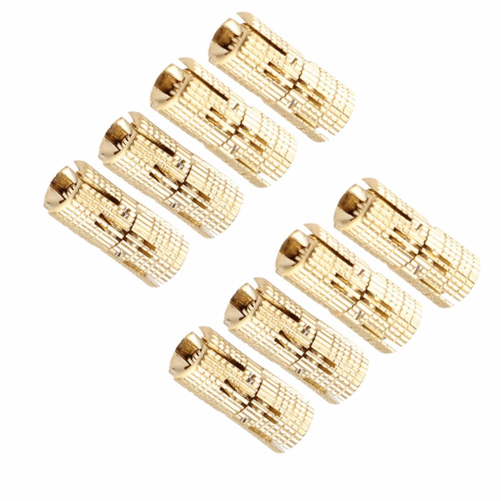 8PCS 8mm Cabinet Hinge Brass With Screws Barrel Hinge 180 Degree Opening Angle Invisible Furniture Hinge Hand Craft