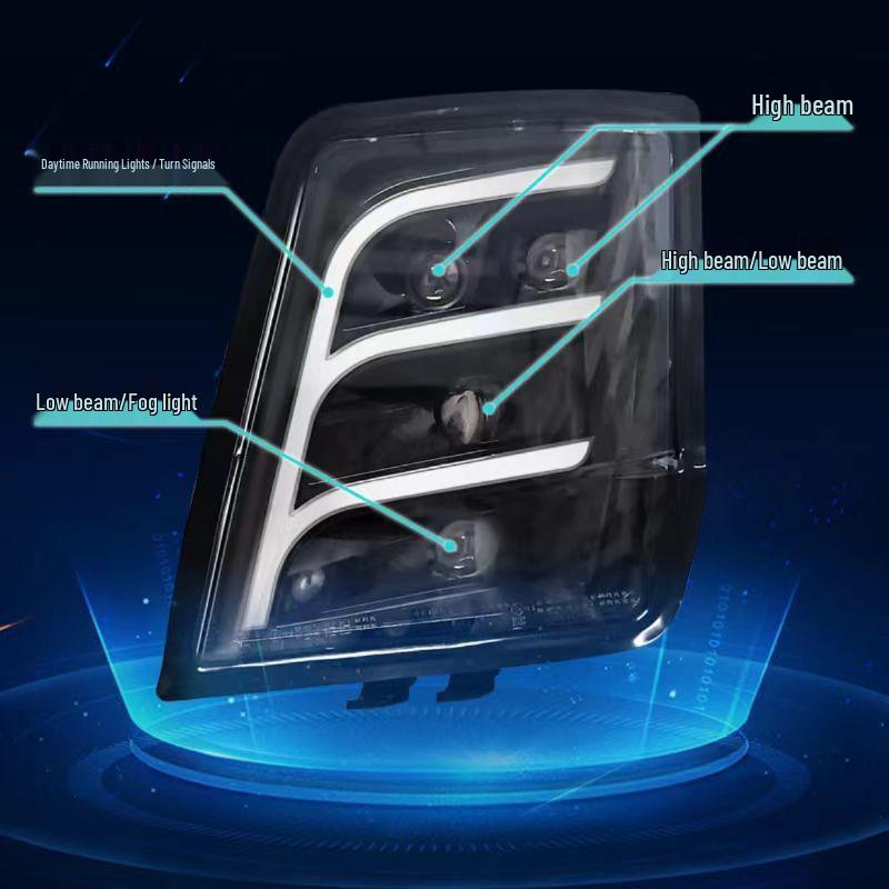 Shaanxi Heavy-Duty Truck Delong X3000 Laser Matrix Headlight - Super Bright, Four-Lens Model. Left