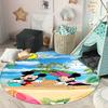 Minnie and Mickey Mouse print round rug, Valentine's Day, anniversary floor decoration, wedding room rug