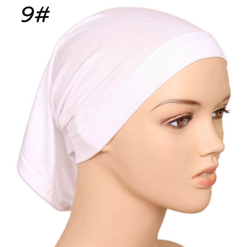 Muslim Underscarf Turban Hijab Ninja Inner Hat Women Chemo Cap Hair Loss Cover Beanie Bonnet Headwear Stretch Head Scarf Wrap