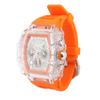 Transparent Case Business Watch Water Proof 50M Luminous Casual Cool Large Dial Silicone Strap Fashion Hollowed Watch