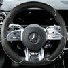 Coprivolante Auto Cucito a Mano con Segno Rosso per Mercedes Benz AMG CLA CLS GLB GLE W177 W167 R190 W205 W222 Interni Auto in Camoscio