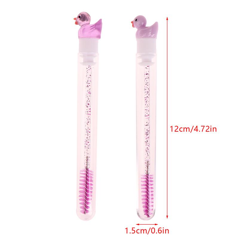 1Pcs Reusable Tube Eyelash Brush Eyebrow Brush Cute Duck Design  Rod Dust-Proof Eyelash Extension Tool Lash Mascara Wand