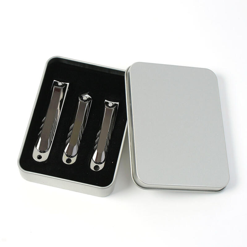 Lever Cut Nail Clipper 3-Piece Set NC-03 (Black)