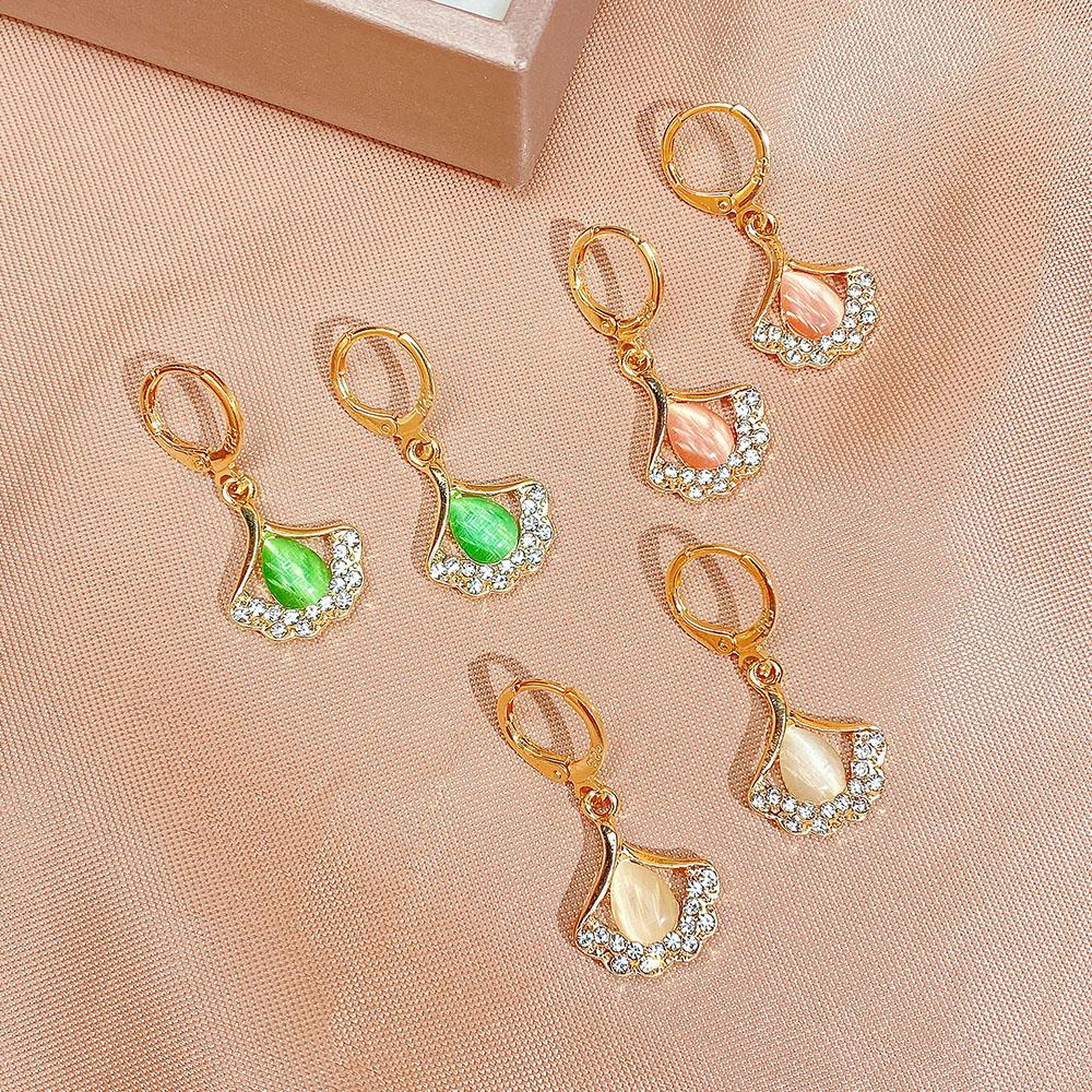 Modische Ohrringe, elegante, edle und luxuriöse Damen-Ohrringe, fächerförmiger Charm-Anhänger, edle Geschenke, Ohrringe, exquisite Geschenke