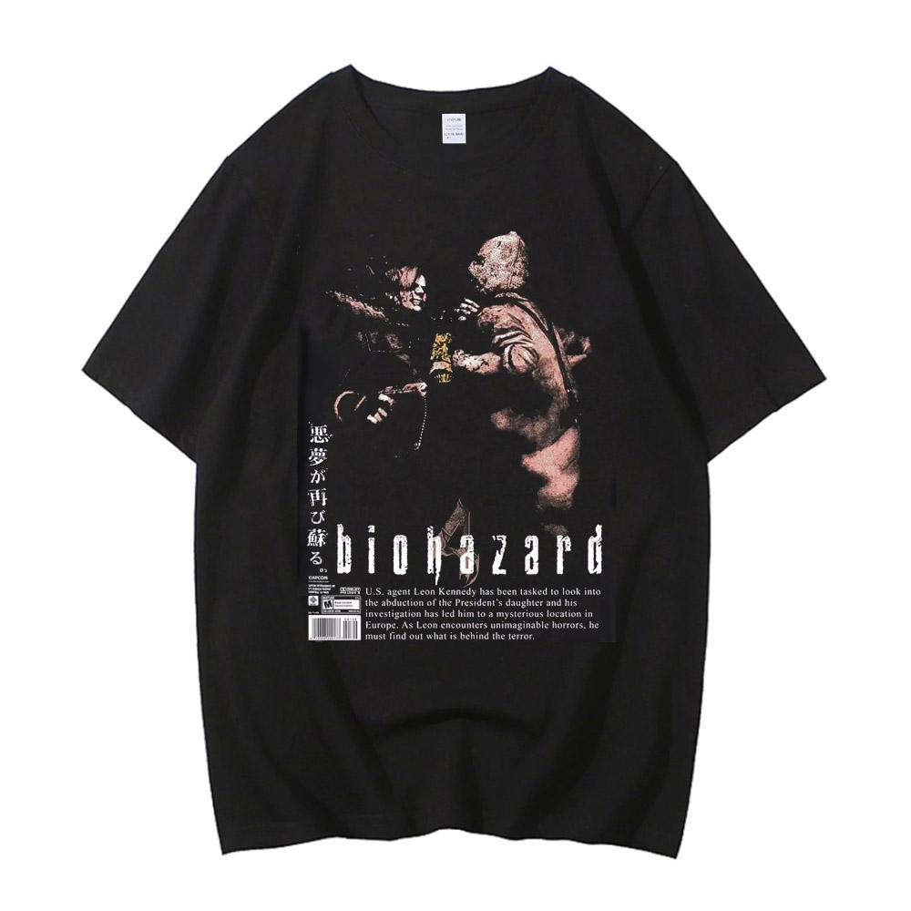 Leon Kennedy Game Tshirt for Men and Women High Quality Cotton Tee Short Sleeve Shirt Fashion Streetwear Top