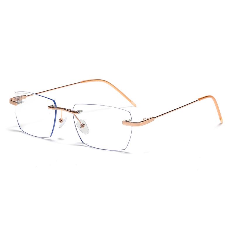 Frameless Fashionable Photochromic Anti-Blue Light Prescription Glasses for Men & Women