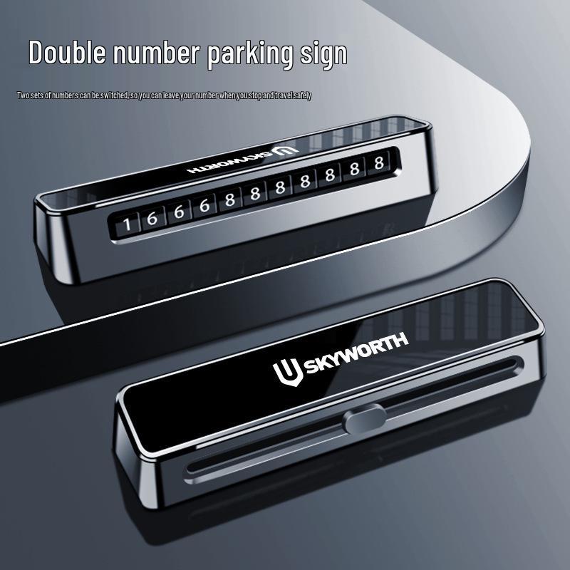 Skyworth EV6 Temporary Parking Number Plate for Dayun and ET5 Cars - Movable Parking Plate for Men and Women