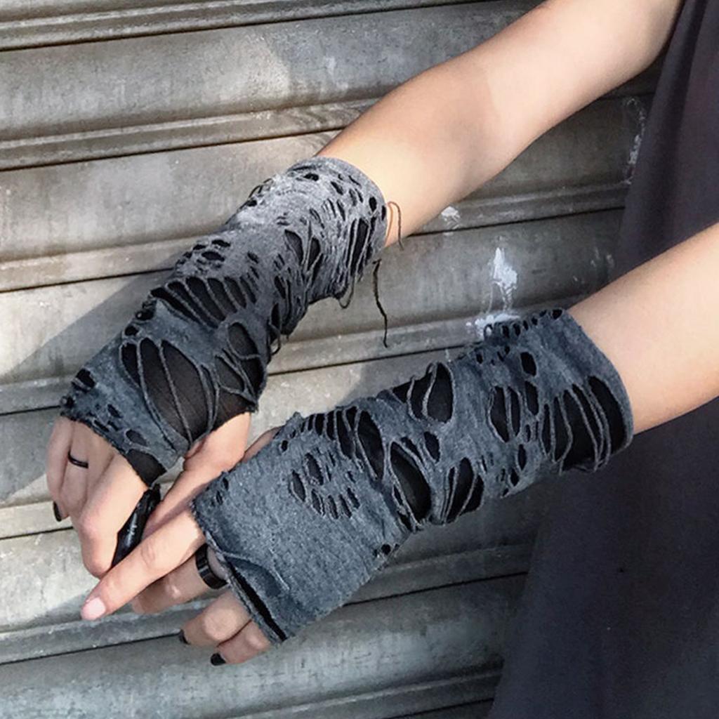 Girls Gothic Gloves Distressed Gloves Accessories For Fingerless Gloves Distressed Sleeve Gothic for Teens