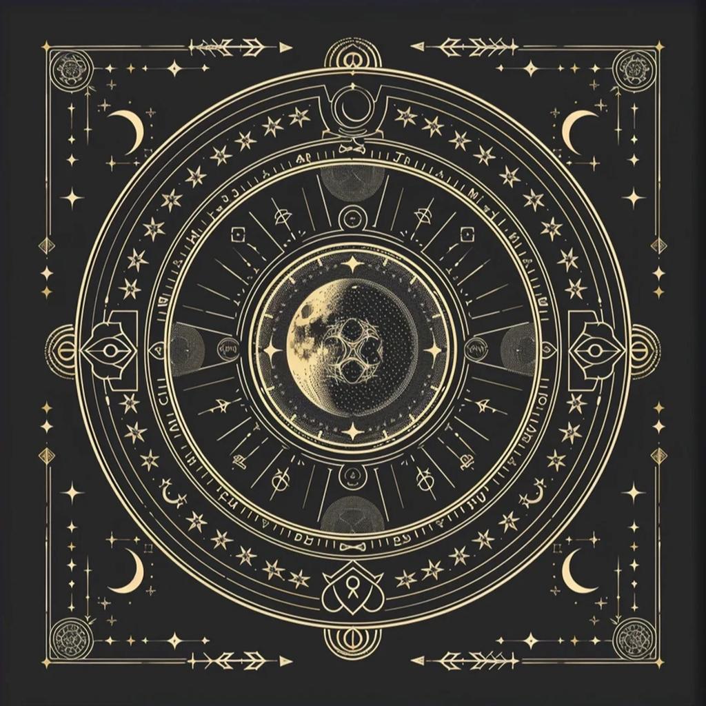 Suede Tarot Patch Tablecloth Divination Altar Cover for Rune Magic Daily Board Games