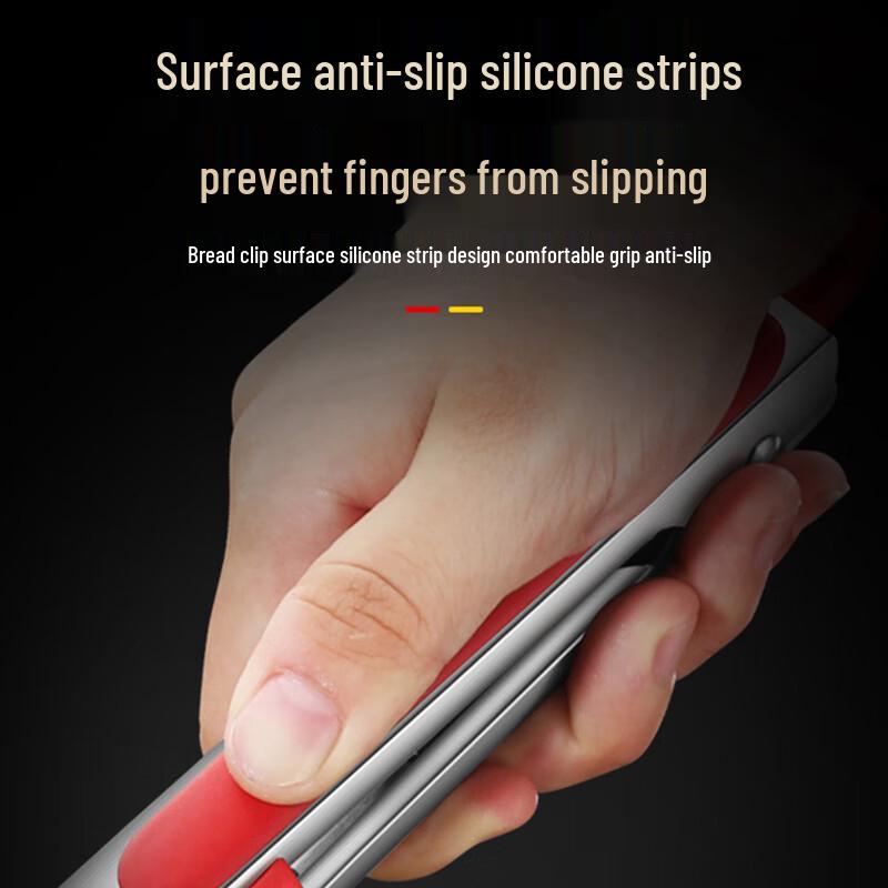 Stainless Steel Food Tongs with Silicone Tips and Stand