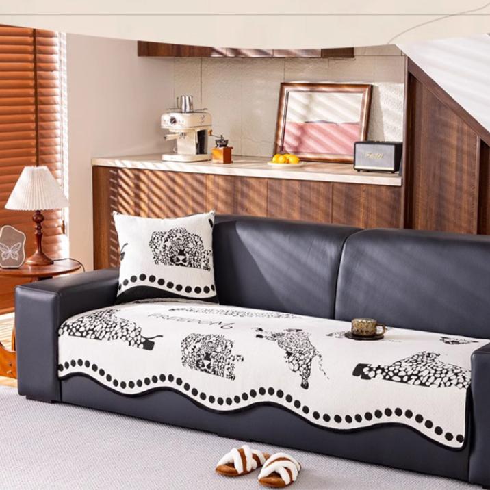 Chenille Material Irregular Sofa Cushion, Pet Friendly, Anti Slip Desig with Protective Covers for Armchair, Loveseat, 3-seater Sofa, 4-seater Sofa