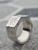 Sigillring Tunga Silverringar Statementringar För Män 925 Sterling Silver Minimalistisk Handgjord Ring, Kupolformad Sigillring