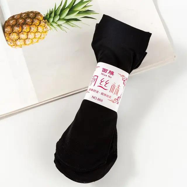 

Женские тонкие шелковые чулки с отцепкой, бархатные прозрачные чулки Pairs Black*30pairs