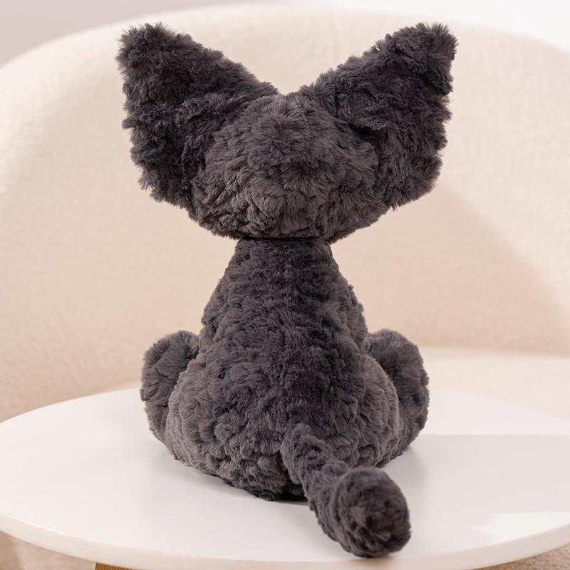Cute Devon Rex Cat Plush Toy Realistic Stuffed Animal With Big Ears Soft Lifelike Gift For Cat Lovers Birthday Xmas Gifts