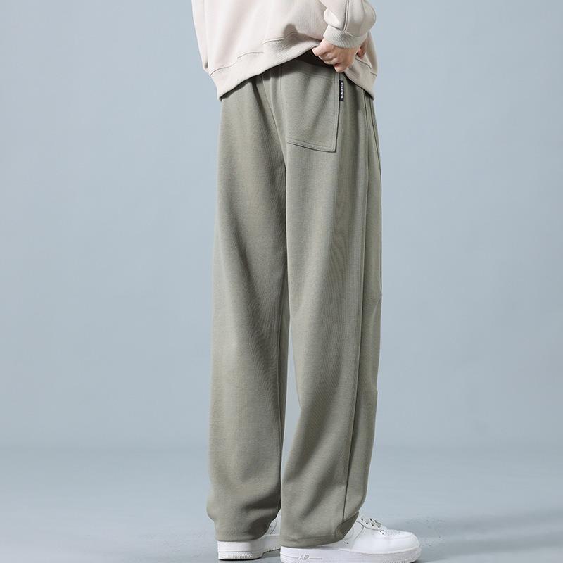 Men's New Sports Casual Pants Spring and Autumn Fashion Versatile Men's Straight Wide-leg Pants Ruffian Handsome Drape Loose Sweatpants