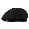 Autumn Winter Warm Beret Men Octagonal Cap British Vintage Cap Painter's Cap Newsboy Cap