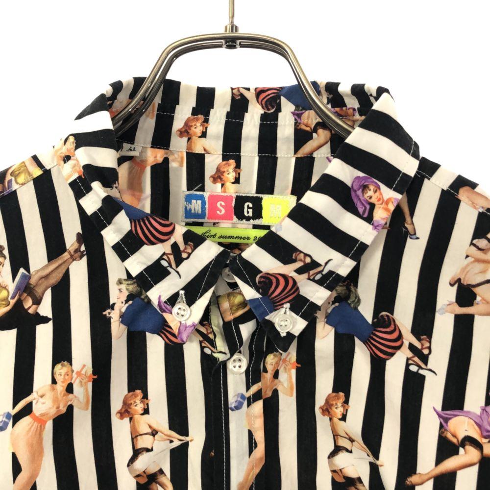 MSGM stripe Long sleeve Button down shirt 41 Men's Used