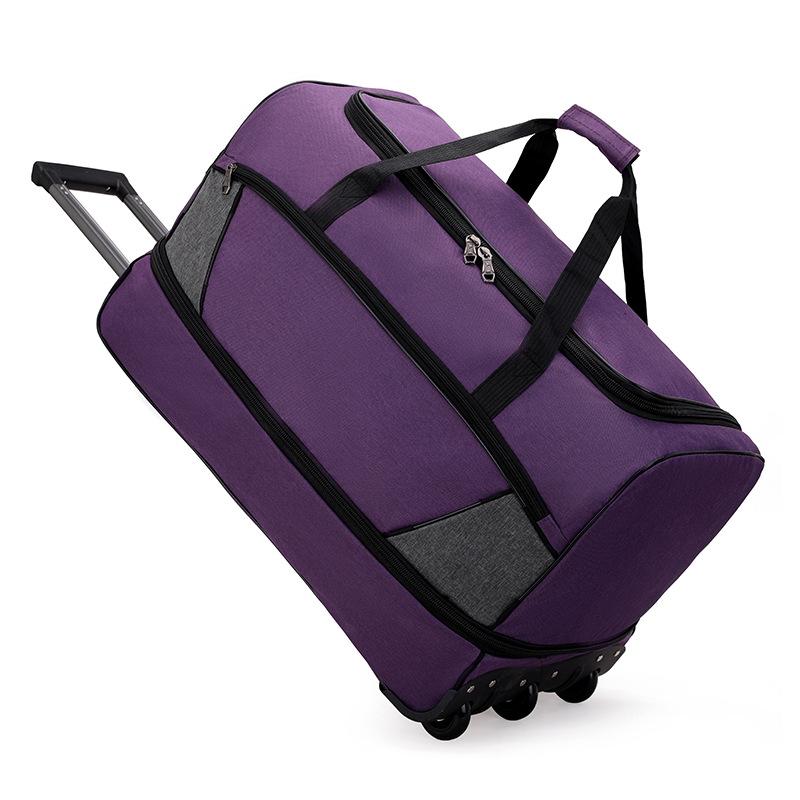 

Сумка-тележка SCIONE Plus Oxford, расширенная дорожная сумка, багаж большой вместимости, ручная кладь для хранения при авиаперевозках M фиолетовый