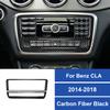 Real Carbon Fiber For Mercedes Benz CLA 2014-2018 Car Console CD Panel Frame Decoration Sticker Car Interior Accessories