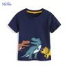 Little Maven Baby Boys 2026 New Summer Kids Clothes Korean Children's Clothes Children's Clothing Cartoon Dinosaurs T-shirts