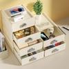 Office Work Desktop Storage Box Desk Organizer Container Computer Plastic Stackable Tier Drawers Cosmetic Organizer Holder Ins