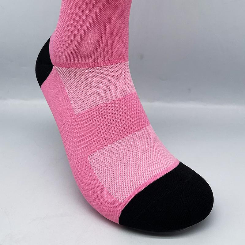 Chaussettes de Sport Hautes pour Genoux Séchage Rapide Durables Confortables Chaussettes pour Vélo Course à Pied Professionnelles Respirantes Chaussettes d'Extérieur pour Vélo