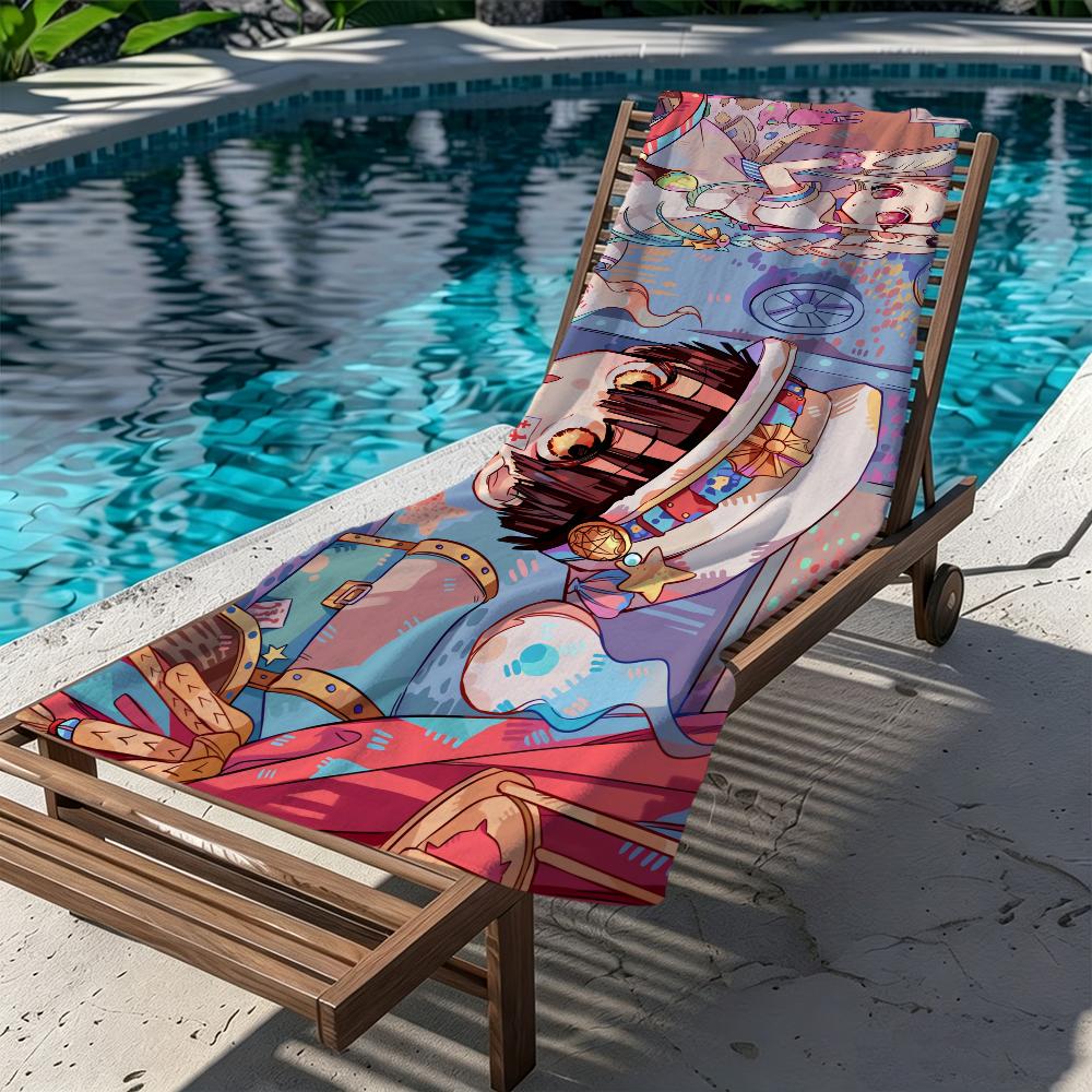 T-toilet-B-bound  anime cute H-hanako-kun Towel Beach Quick Dry Soft Pool Towels Gift for Travel Gym Shower Camping sports