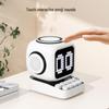 Little Magic Cube Smart Bluetooth Speaker with Magnetic Wireless Charger, Alarm Clock, White Noise, and Retro Design