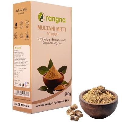 Rangna Multani Mitti Powder | Natural Fuller’s Earth for Face & Hair Packs | Removes Dead Skin, Cleanses Pores, Reduces Dandruff & Scalp Itchiness