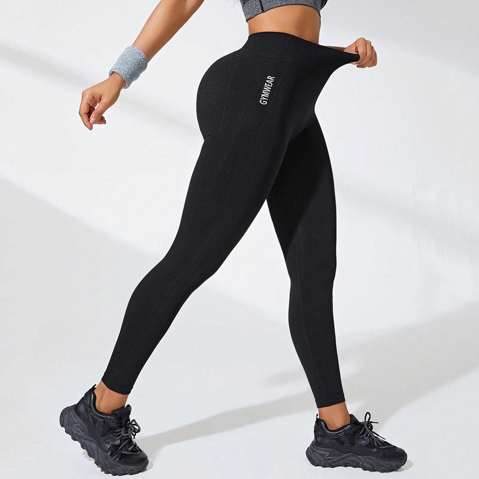 

Women s Casual Seamless Hip Lifting Fitness Pants With Tight Fit And High Waist, Seach Hip Yoga Pants S чорний