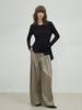 Women's Irregular Long-Sleeve Tie-Up Shirt - Autumn 2025