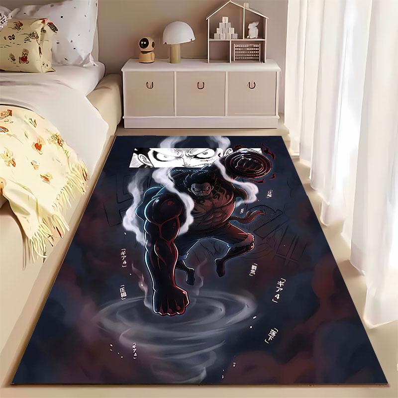 Dynamic Anime Warrior Carpet Suitable As a Non-slip Mat for the Living Room or Bedroom Sofa