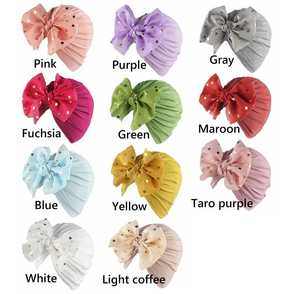 Soft Headwear Hair Accessories Infant Hospital Hat Head Wrap Baby Turban Hat Bowknot Beanies