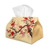 1pc Party Tissue Box, Japanese Traditional, Multifunctional Tissue Holder, Blooming Plum Blossom Branch, Outdoor Party Supplies, Everyday Desktop Tiss