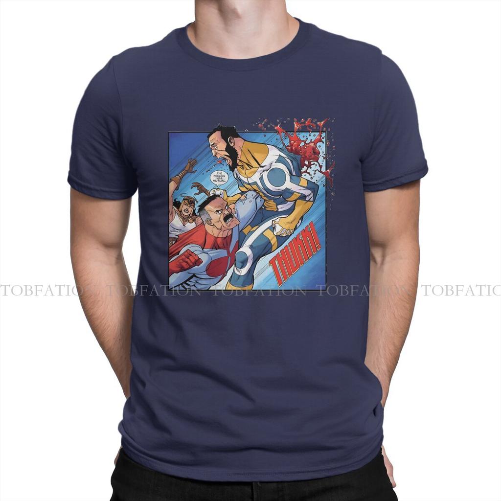 Omniman Superhero TShirt For Male Invincible TV Series Tops Novelty T Shirt Soft Print Fluffy Creative Gift