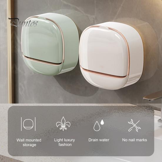 Self Draining Soap Holder Strong Load-bearing Easy To Install Bathroom Wall Mounted Soap Box Tray Container