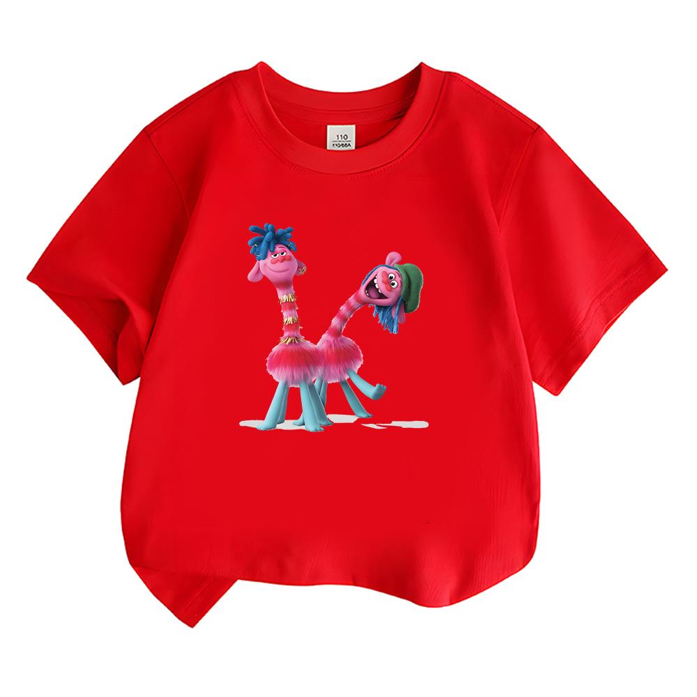 

Trolls Band Together Cooper Tee-shirt Kids Funny Cotton Tshirt Cute Girls Boys Tops New Children Tees Baby Cartoon Print T-shirt 100 красный