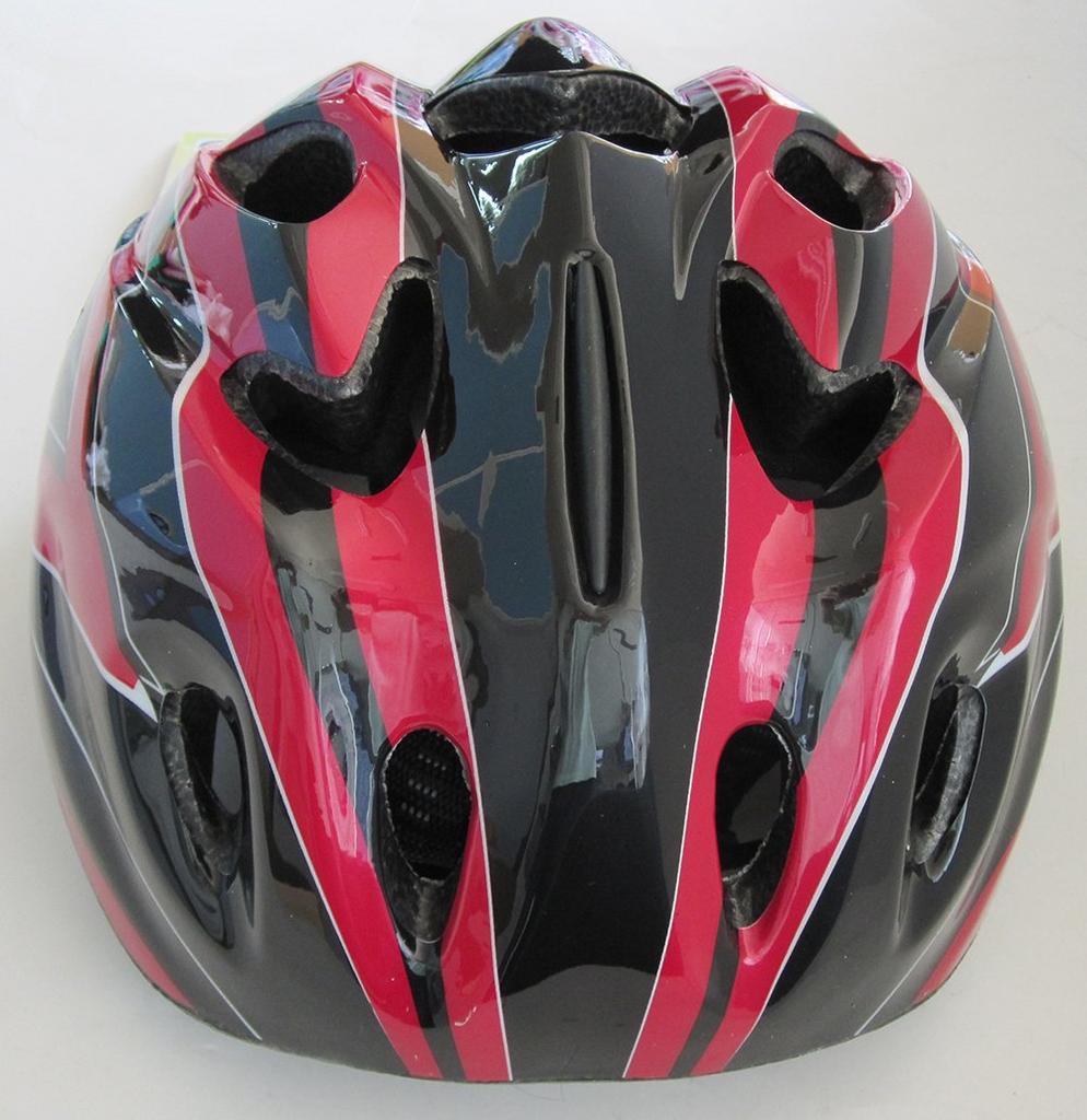 SAGISAKA Junior Bicycle Helmet for Standard Model Size Children, 88737, Black/Red, M, 52-56cm